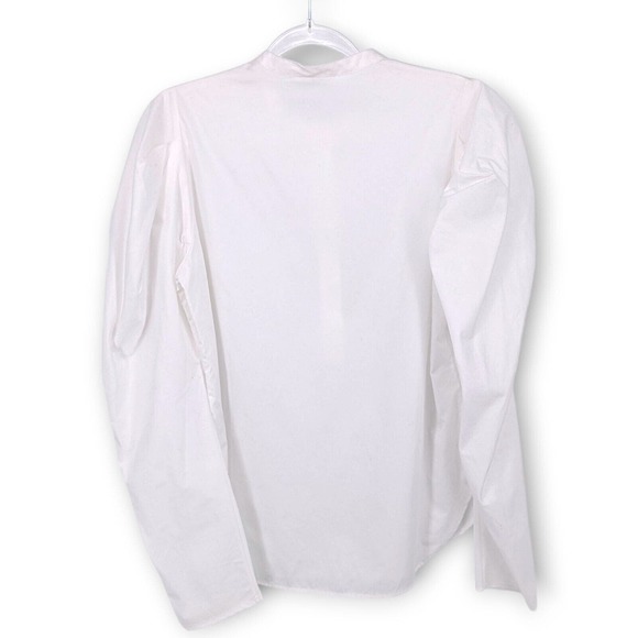 Revolve A.L.C. Robbie Top Women's 12 Mutton Sleeve White Puff Shoulder Blouse - Picture 8 of 14